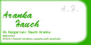 aranka hauch business card